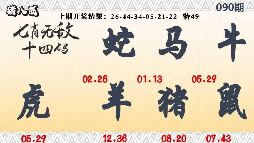 090期七肖无敌14码[图]